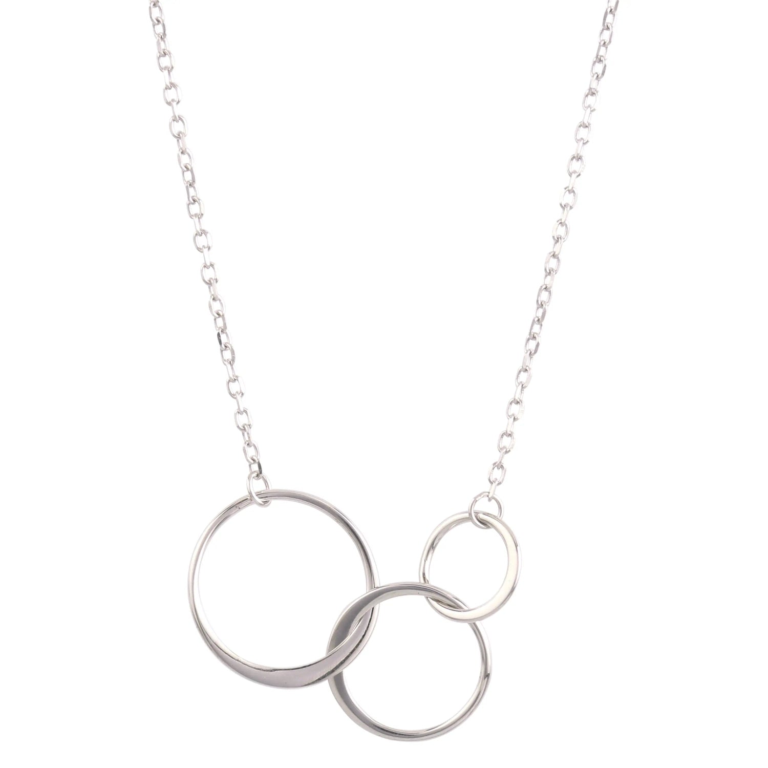 Three Circle Pendant Necklace - Interlocking Necklace