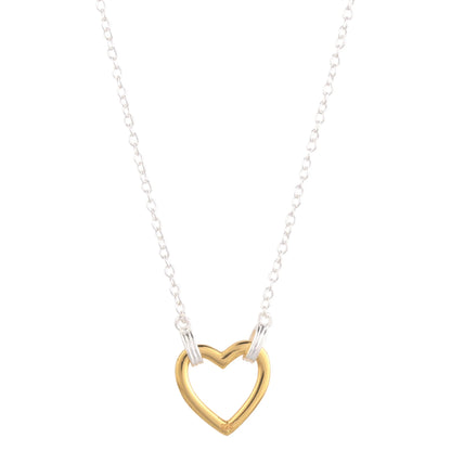 18K Gold Plated Heart Pendant Necklace